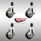 Service Caster 4 Inch 316SS Black Poly Swivel 1-7/8 Inch Expanding Stem Caster Set Brake SCC SCC-SS316EX20S414-PPUB-BLK-TLB-178-4 - alternate 4